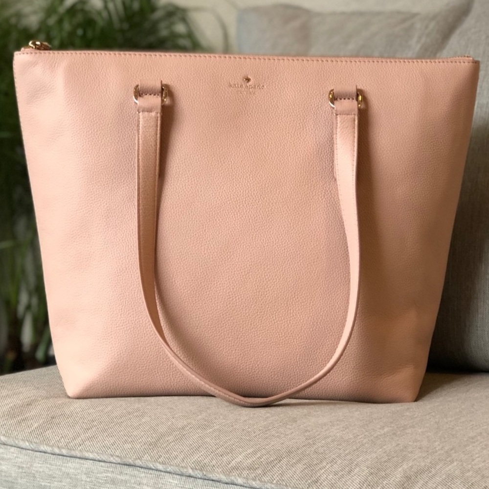 Kate Spade Penny Larchmont Avenue Pebble Pink Zip Tote